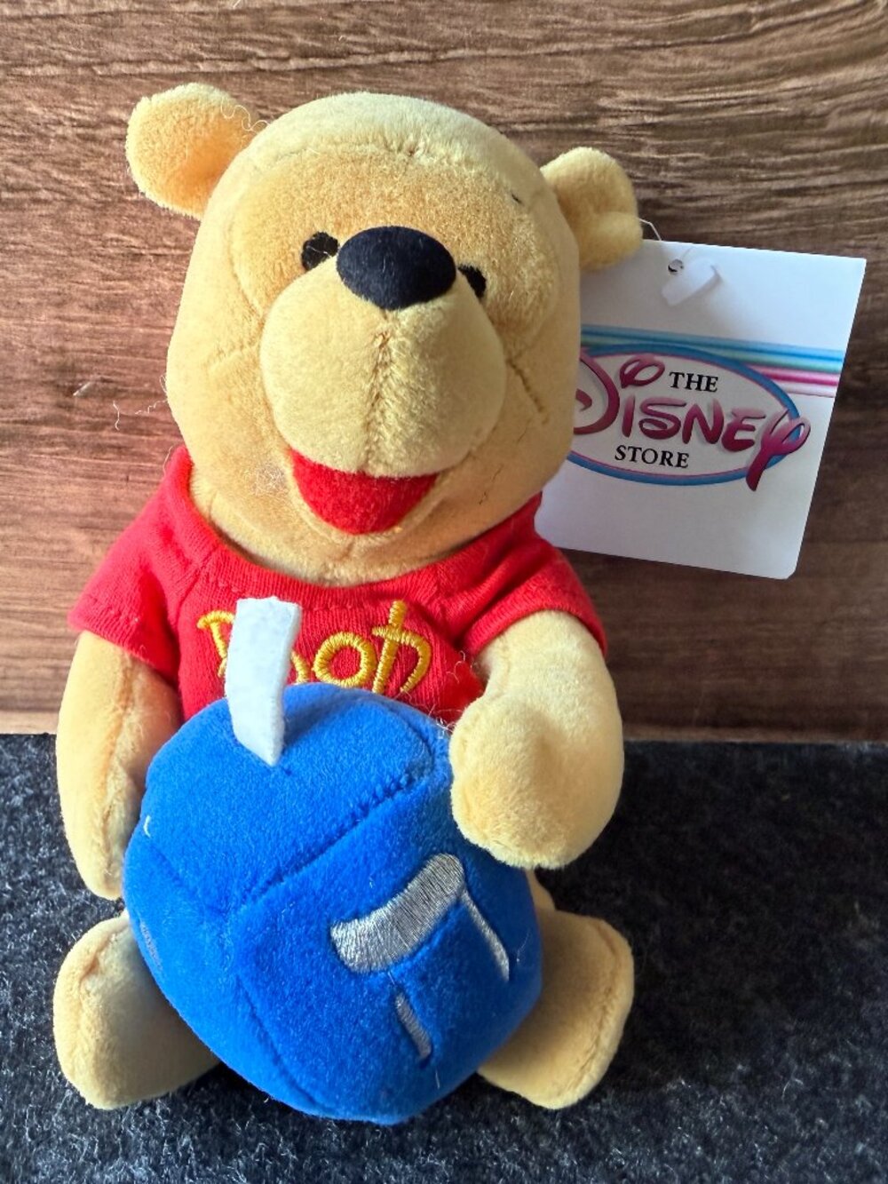 Disney Hanukkah Winnie the Pooh Dreidel Plush NWT